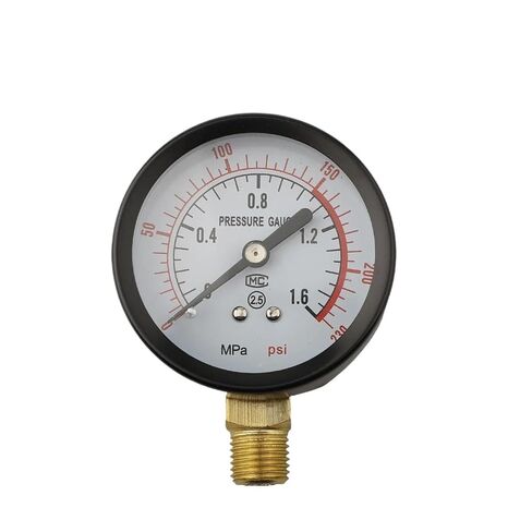 Y60 Pressure Gauge 0-1.6Mpa 0-230PSI Pool Filter Water Pressure Dial Hydraulic Pressure Gauge Meter Manometer for Air Compressor(E) in Kuwait