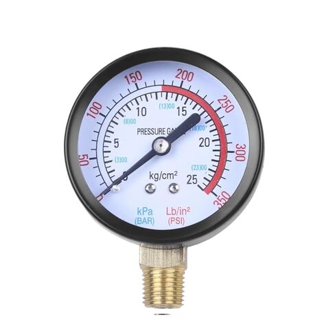 Y60 Pressure Gauge 0-1.6Mpa 0-230PSI Pool Filter Water Pressure Dial Hydraulic Pressure Gauge Meter Manometer for Air Compressor(E) in Kuwait