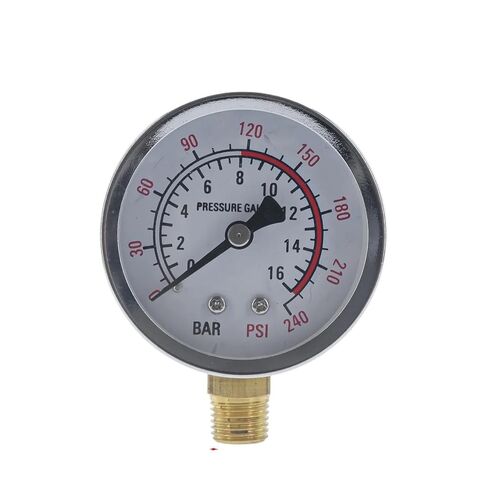 Y60 Pressure Gauge 0-1.6Mpa 0-230PSI Pool Filter Water Pressure Dial Hydraulic Pressure Gauge Meter Manometer for Air Compressor(E) in Kuwait