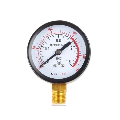 Y60 Pressure Gauge 0-1.6Mpa 0-230PSI Pool Filter Water Pressure Dial Hydraulic Pressure Gauge Meter Manometer for Air Compressor(E) in Kuwait