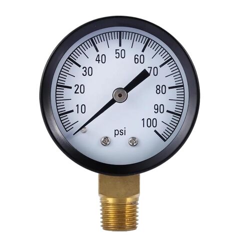 1pc Pressure Gauge 15/30/60//100//160/200 PSI & Bar for Air Gas Water Fuel Liquid.Car Tyre Air Pressure Tester Tire Gauge(200 PSI 0-14 Bar) in Kuwait