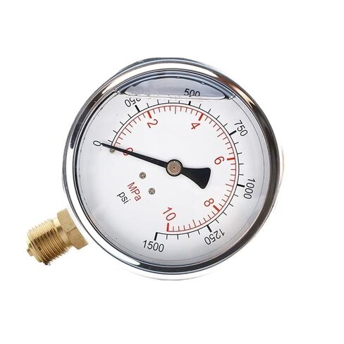1pc Hydraulic Oil Pressure Gauge SM2SB63B/L 2.5 inch G1/4 Liquid Manometer Instruments Stainless Steel Liquid Filled Gauge(SM2SB63L 0-10bar) in Kuwait