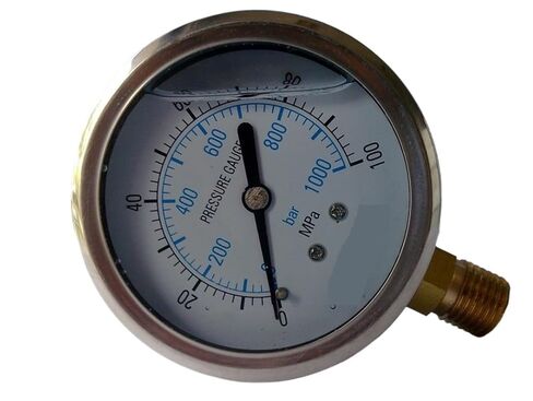 1pc YN60 2.5" M14*1.5 or 1/4" Better Sports Performance Thread 60mm Stainless Steel Shell Shock- Proof Oil - Filled Pressure Gauge Seismic Manometer(0-0.25Mpa) in Kuwait