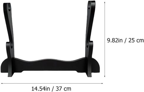 STOBAZA Wooden Two-tier Flute Display Stand and Household Swords Storage Rack, Multi-functional Wind Instrument Holder Tiered Rack for Home and Musical Accessories in Saudi Arabia