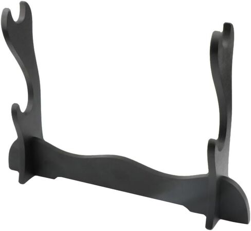 Wooden Desktop Flute Stand Two-tier Display Rack with Sword Storage Holder for Musical Instruments and Household Collection in Kuwait