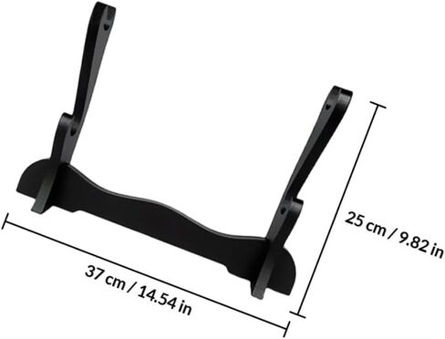 Wooden Desktop Flute Stand Two-tier Display Rack with Sword Storage Holder for Musical Instruments and Household Collection in Kuwait