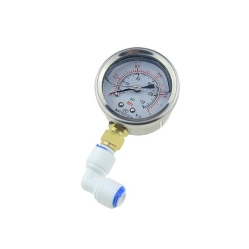 1pc 0-1MPa 150PSI RO Water Pressure Gauge Household Tap Water Purifier Test Pressure Relief Gage Regulator 1/4 Pipe Hose 1/2 Thread(PC04 Gauge-0.5M-V) in Kuwait