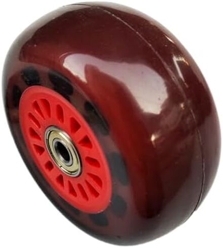 1pcs Scooter Wheels 100mm Rear Wheels 100mm Scooter Replacement Wheels for 3-Wheeled with ABEC 9 Bearings (Red) in Kuwait