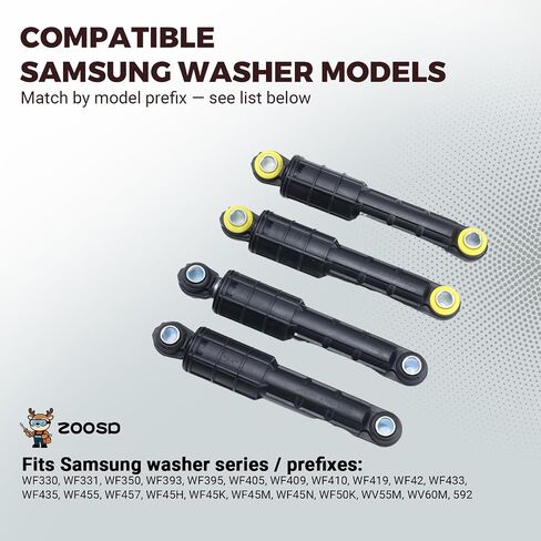 WF42H5000AWA2 WF42H5200AFA2 WF42H5200APA2 Shock Absorber Kit for Samsung | WF42H5200AWA2 WF42H5600AWA2 WF45K6500AVA2 WF45K6500AWA2 WF45M5500AWA5 WF50K7500AVA2 WF50K7500AWA2; for Samsung washers. in Kuwait