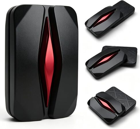 Mountain Fidget Slider، تصميم غير مطروق للخدع الفاخرة، EDC Fidget Toys للبالغين لعبة تخفيف التوتر للحفاظ على التركيز وتخفيف القلق، أفضل الأدوات للرجال (أسود/أحمر) in Kuwait