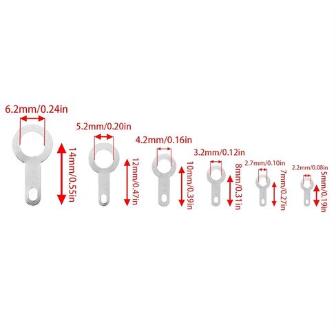 6-in-1 Terminal kit Silver-Plated Brass Crimping Soldering Terminal Blocks Include 6 Size parameters (2.2-6.2mm) for Crimping and Soldering 180PCS in Kuwait