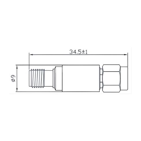 Zero Bias Detector with SMA Male to SMA Female and Positive or Negative Video Out Operating from 10 MHz to 26.5 GHz, Coaxial RF Microwave Detector (SMA26G-： Negative Output Polarity) in Kuwait