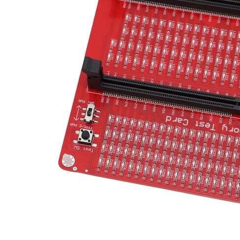 بطاقة اختبار ذاكرة الوصول العشوائي Focket، 4 في 1 DDR3 DDR4 DDR5 جهاز اختبار ذاكرة الوصول العشوائي للخادم مع بطارية مزدوجة من النوع C ومؤشر LED لإصلاح أجهزة الكمبيوتر المكتبي in Kuwait