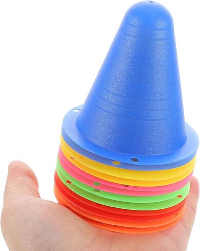 12pcs Plastic Agility Cones Mini Sports Training Cones Skating Obstacles for Soccer Basketball Drills and Outdoor Practice in Kuwait