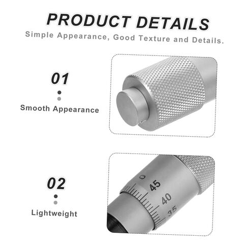 STOBAZA Micrometer Head Measure Tool Attachment 0-13mm for Internal Diameter Sizing with Aluminum Alloy Body, Compact and Portable Design for Metalworking Environment Inside Dimensions in Kuwait