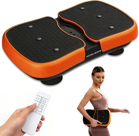 Mini Vibration Plate Machine – Portable, Wireless, Rechargeable Quiet Platefor Vibration Massage, Relaxation & Muscle Stiffness Relief (Orange) in Kuwait