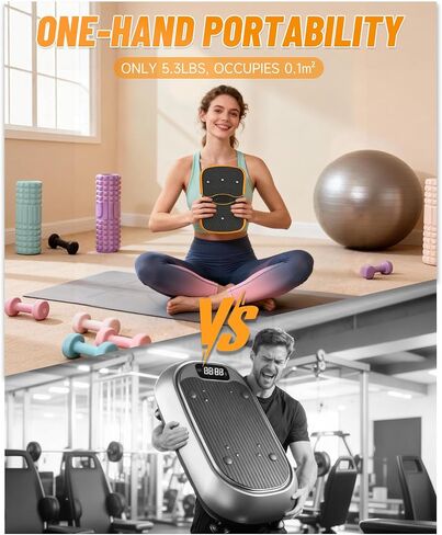Mini Vibration Plate Machine – Portable, Wireless, Rechargeable Quiet Platefor Vibration Massage, Relaxation & Muscle Stiffness Relief (Orange) in Kuwait