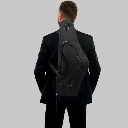 ULTECHNOVO Universal Waterproof Alto Saxophone Case Backpack with Shockproof Padding, Adjustable Shoulder Strap, and Handle for Musical Instrument Storage and Travel (black) in Kuwait