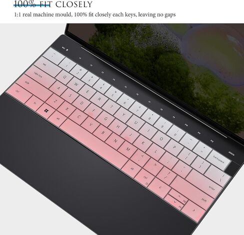 Keyboard Cover Skin Compatible with 2025 Dell XPS 13 9350 9345 Laptop 13.4 inch/XPS 13 Plus 9320,Dell 16 Premium DA16250 Keyboard Protector - Pink in Kuwait
