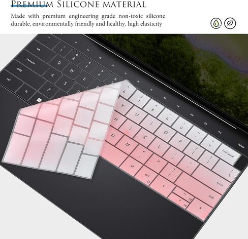 Keyboard Cover Skin Compatible with 2025 Dell XPS 13 9350 9345 Laptop 13.4 inch/XPS 13 Plus 9320,Dell 16 Premium DA16250 Keyboard Protector - Pink in Kuwait