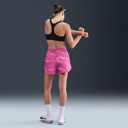 شورت جري مبطن متوسط ​​الارتفاع للنساء من Nike Tempo Dri-FIT (وردي مرح/وردي ناري/أبيض) in Kuwait