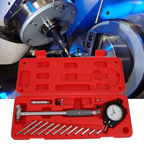Dial Bore, 0.01mm Accuracy 50-160mm Range Cylinder Bore, Inside Micrometer with 12 Replaceable Probes for Automotive Engine Cylinder Measurement in Kuwait