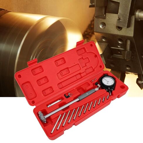 Dial Bore, 0.01mm Accuracy 50-160mm Range Cylinder Bore, Inside Micrometer with 12 Replaceable Probes for Automotive Engine Cylinder Measurement in Kuwait