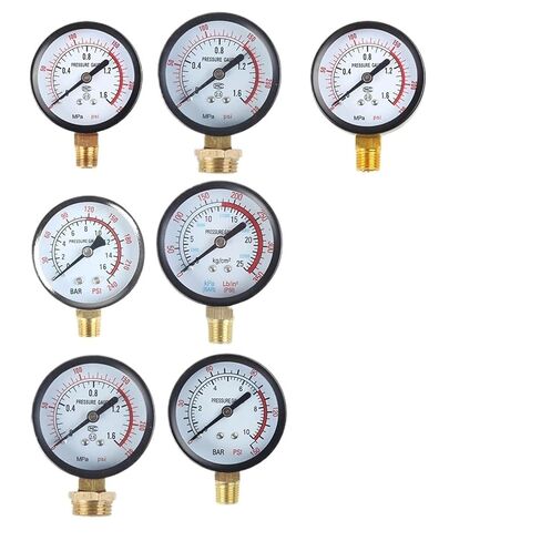 1pc Air Compressor Pneumatic Hydraulic Fluid Pressure Y60 0-1.6Mpa 0-230PSI Pool Filter Water Pressure Gauge Meter(7) in Kuwait