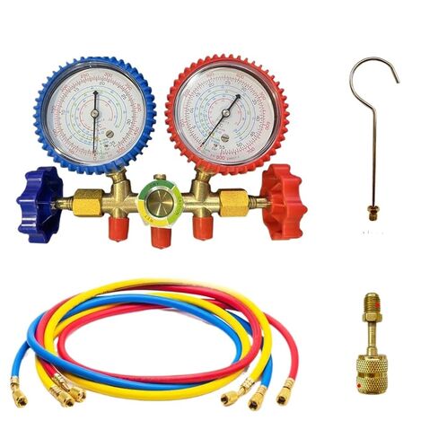 1pc R410a 3 Way AC Diagnostic Manifold Gauge Set for Charging Fits R22 R410a R-404A R-134a Refrigeration Manifold Gauge Air in Kuwait