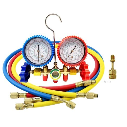 1pc R410a 3 Way AC Diagnostic Manifold Gauge Set for Charging Fits R22 R410a R-404A R-134a Refrigeration Manifold Gauge Air in Kuwait