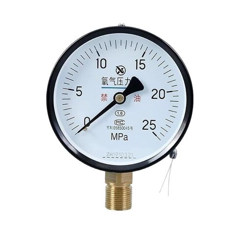 1 قطعة Y0-100 سلسلة قياس الضغط 0.4MPa-25MPa M20X1.5 موضوع النفط قياس الضغط المحظور قطر 100 مللي متر بارومتر (0.6MPa) in Kuwait