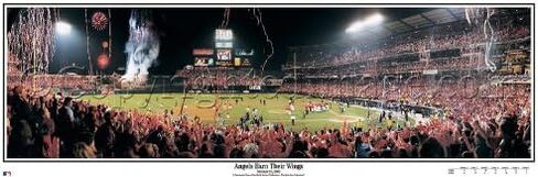 Anaheim Angels 2002 World Series Celebration Edison International Field Earn Their Wings Panoramic Poster #2022 in Kuwait