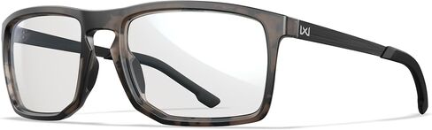 Wiley X WX Axe Captivate Polarized Sunglasses, Safety Glasses for Men and Women, UV Eye Protection for Shooting, Fishing, Biking, and Extreme Sports, Matte Tortoise Brown Frames, Clear Lenses in Kuwait