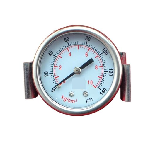 1pc Y50-ZV 2" 50mm Pressure Gauge,vacuum/5KG/10kg/cm2 Manometer,PT1/4 Back Thread with U-clamp(0-10KG) in Kuwait