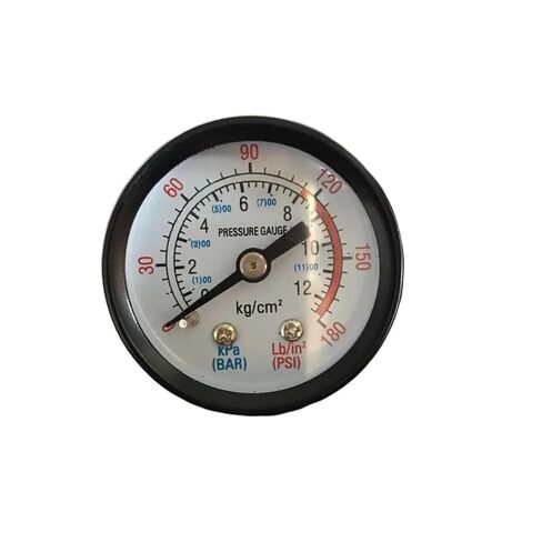 40mm 0-180 PSI 0-12 Bar Kg/cm2 1/8" BSPT Male Thread Dia Compressor Air Pressure Gauge Axial in Kuwait
