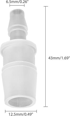 Bonsicoky 2 Pcs Plastic Hose Barb Reducer Fitting, 1/2" to 1/4" Hose Barb Union Adapter Connector Pipe Hose Fitting in Kuwait