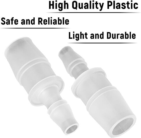 Bonsicoky 2 Pcs Plastic Hose Barb Reducer Fitting, 1/2" to 1/4" Hose Barb Union Adapter Connector Pipe Hose Fitting in Kuwait