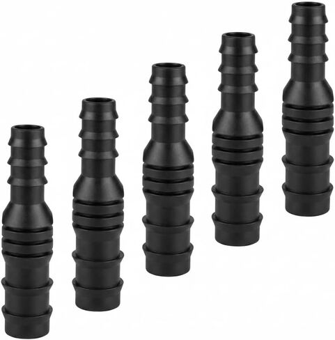 5 Pack 3/4 Inch x 1/2 Inch PVC Reducing Couplings | Schedule 40 Barbed Insert Adapters | Black Hose Connectors in Kuwait