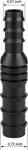 5 Pack 3/4 Inch x 1/2 Inch PVC Reducing Couplings | Schedule 40 Barbed Insert Adapters | Black Hose Connectors in Kuwait