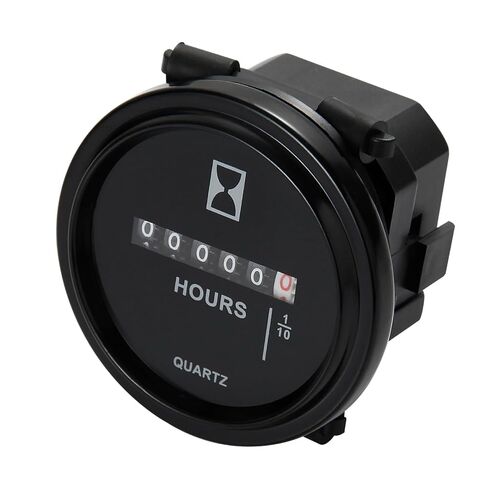 Jayron AC 110V إلى 250V مقياس ساعة كوارتز دائري، عداد ساعة ميكانيكي، مقاوم للماء لمحرك القارب لركوب جزازة العشب وجرار جرار زاحف Dozer UTV عربة الجولف in Kuwait