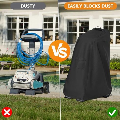 Robotic Pool Cleaner Caddy Cover for Funmit FM20 2023-2025, Waterproof All Weather Pool Vacuum Cleaner Trolley Protector Cover with Drawstring & Carry Handle in Saudi Arabia