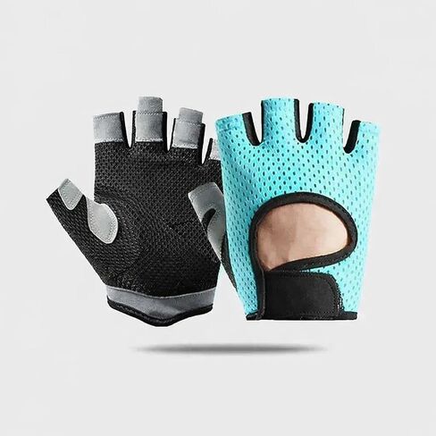 1pair Anti-Slip Half Finger Fitness Gloves Breathable Workout Gloves for Men and Women, Weightlifting Gym Training Cycling，Size L in Kuwait