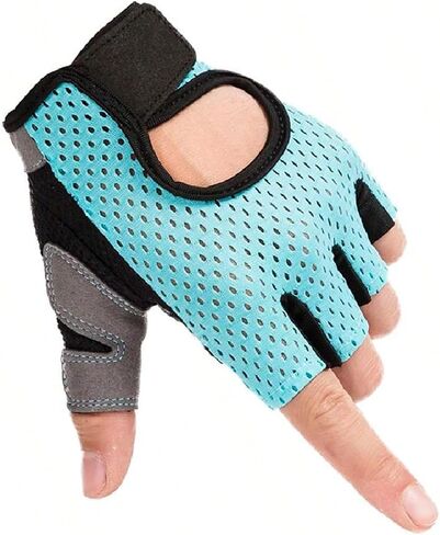1pair Anti-Slip Half Finger Fitness Gloves Breathable Workout Gloves for Men and Women, Weightlifting Gym Training Cycling，Size L in Kuwait
