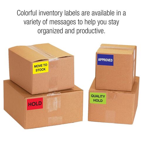 Tape Logic Aviditi Tape Logic Label, "Hold", 2 x 3", L x W, Fluorescent Red, Roll of 500 Stickers, for Inventory Control and Warehouse Organization in Kuwait
