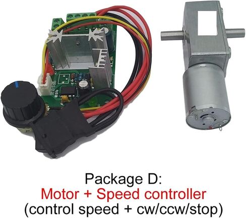 12V Volt DC Worm Gear Double Shaft Electronic 24V DC Reversed Reduction Self-Lock JGY370 Package A 12V 40rpm in Saudi Arabia