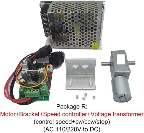 12V Volt DC Worm Gear Double Shaft Electronic 24V DC Reversed Reduction Self-Lock JGY370 Package A 12V 40rpm in Saudi Arabia