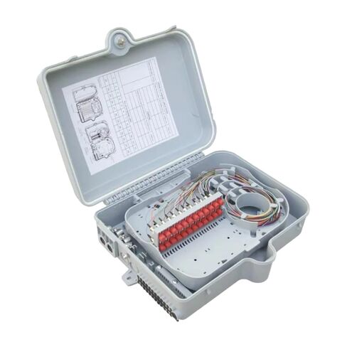 FTTH Distribution Box 12/24/48 core LC SC FC Fully Installed Pigtail Adapter wall-Mounted Indoor and Outdoor Optical Fiber Cable 24C(24 Core FC) in Kuwait