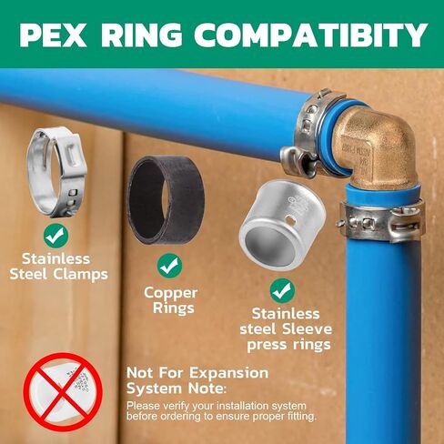 OURU PEX Fittings 1/2 Inch, 20PCS Coupling Lead-Free Brass Connectors for PEX B Pipe, NSF UPC Certified, ASTM F1807, Compatible with Crimp/Clamp Rings (Hot/Cold Water, Hydronic Heating) in Kuwait
