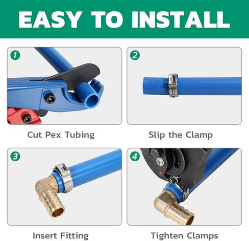 OURU PEX Fittings 1/2 Inch, 20PCS Coupling Lead-Free Brass Connectors for PEX B Pipe, NSF UPC Certified, ASTM F1807, Compatible with Crimp/Clamp Rings (Hot/Cold Water, Hydronic Heating) in Kuwait