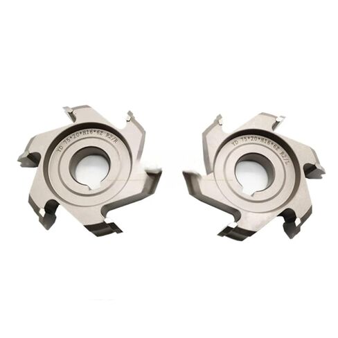 2Pcs L+R Profile Fine Trimming Cuttering Finishing 75 * 20*H16 4/6Z R2 for Edge Banding Machine Cutting Tools(75x20xH16 4Z R2) in Kuwait